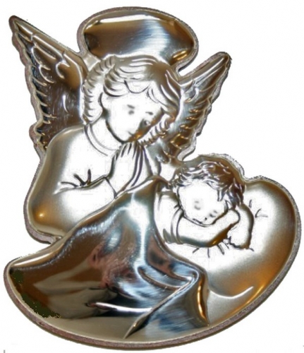 Aniołek modlący się nad dzieckiem 